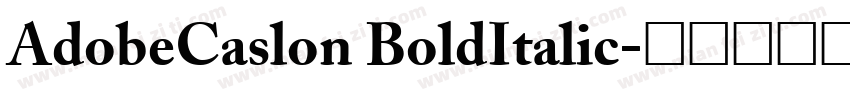 AdobeCaslon BoldItalic字体转换